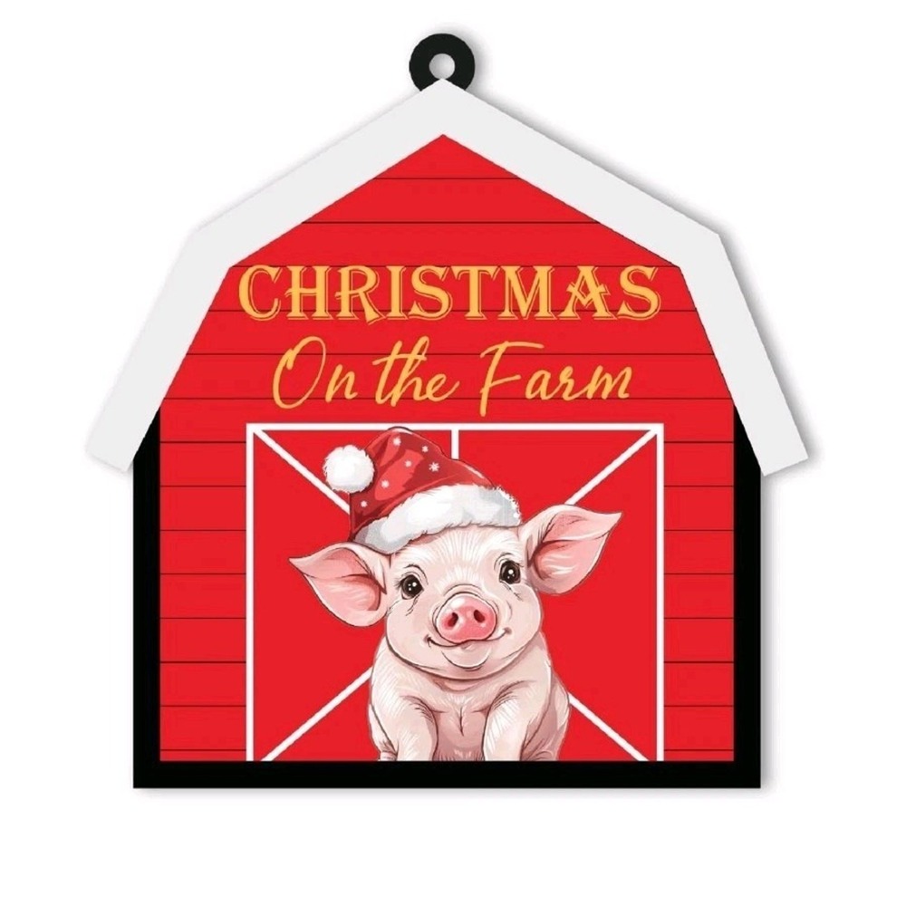Christmas Ornament for Pig Lover, Pig Ornament for Christmas Tree, Wilbur